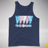 Transgender Pride Exclamation Points Premium Tank Top - Navy Heather